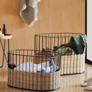 Cabo Oblong Natural Rattan Basket, Large